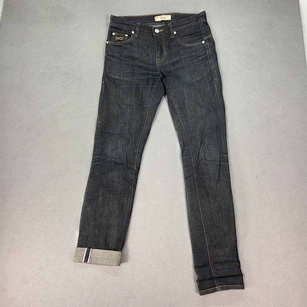 PLAC Jeans‎ Mens 30 Raw Selvedge Denim Dark Wash Slim Fit 506 Fabric Fits 29x31